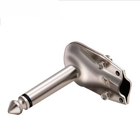 10 قطعة/الوحدة 6.35 مللي متر أحادية جاك الزاوية اليمنى 2 القطب ذكر التوصيل 1/4 بوصة التوصيل ل تأثير دواسة أداة in Kuwait