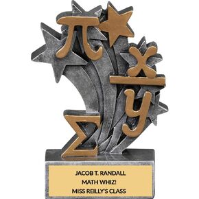 Math Trophy with Free Engraving - 4.75 inch in Saudi Arabia