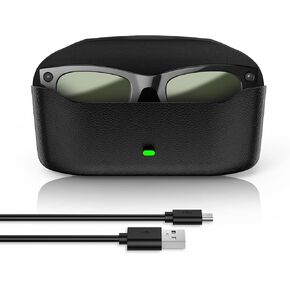 حافظة نظارات شحن مغناطيسية متوافقة مع نظارات Ray-Ban Meta الذكية (الجيل 1/2)، شاحن بنك الطاقة المحمول بقدرة 3000 مللي أمبير في الساعة لنظارات RayBan Meta Wayfarer وSkyler وHeadliner وOakley Meta HSTN in Kuwait