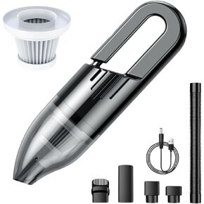 Car Vacuum Cleaner – 120W High-Power Cordless Mini Vacuum with USB Charging | Dual 2000mAh Battery | Lightweight 0.36kg | 0.5L Dust Capacity | Compact Handheld Cleaner Car Home Office in Saudi Arabia