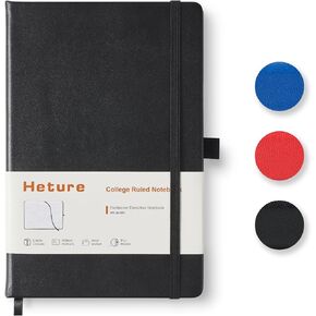 دفاتر ملاحظات Heture ذات الغلاف الصلب، دفتر يوميات فارغ مقاس A5 لكتابة 160 صفحة، 8.2 × 5.5 بوصة، دفاتر ملاحظات كلاسيكية فارغة للكلية/العمل/السفر (حزمة حمراء 3) in Kuwait
