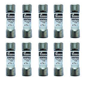 10-Pack New KTK-1 KTK-1A 600Vac Fast Acting Fuse,KTK 1A Class CC Cartridge Fuses in Kuwait