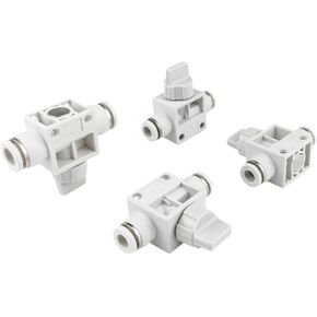 Tracheal Quick Plugs White Pneumatic Connector HVFF4/6/8/10 Manual Valve Switch 1Pcs(HVFF12(Black)) in Saudi Arabia