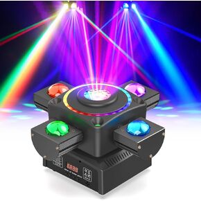 2-Pack 120W Dj Moving Head Lights، 4 Arms Stage Lights مع DMX التحكم في الصوت المنشط إضاءة DJ المختلطة لحفل الزفاف ديسكو KTV نادي الزفاف in Kuwait