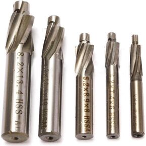 5 قطعة قاطعة المطحنة 4 المزامير وسع نهاية مطحنة HSS-AL M3-M8 فتحة لقمة ثقب أداة لقم تفريز للألمنيوم الصلب الحديد الزهر in Kuwait