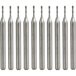 10pcs Ball Nose Router Bits 3.175mm Shank Sprial Milling Cutter Carbide End Mill Length 38mm Ball Nose End Mill Set 2 Flutes CNC Engraving Bit in Saudi Arabia