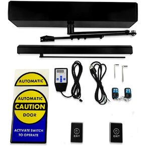 Olideauto Swing Door Operator Automatic for The Disabled,Commercial Smart WiFi Handicap Door Opener Wireless Olide-120B with Wireless Handicap Push Button&Receiver and DC12V 880lbs Electric Strike in Kuwait