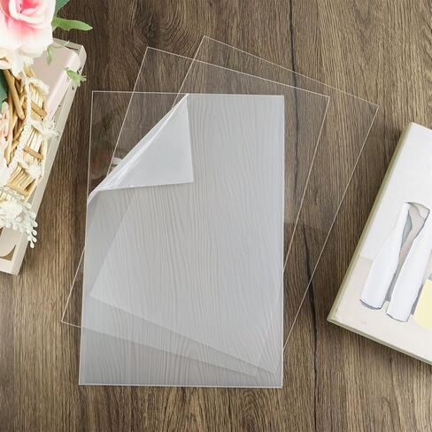 QWORK 10 Pack Clear Acrylic Sheets 8x12" - 2mm Thick, Acrylic Panels for DIY Display Projects, Photo Frames in Saudi Arabia