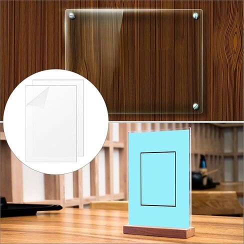 QWORK 10 Pack Clear Acrylic Sheets 8x12" - 2mm Thick, Acrylic Panels for DIY Display Projects, Photo Frames in Saudi Arabia