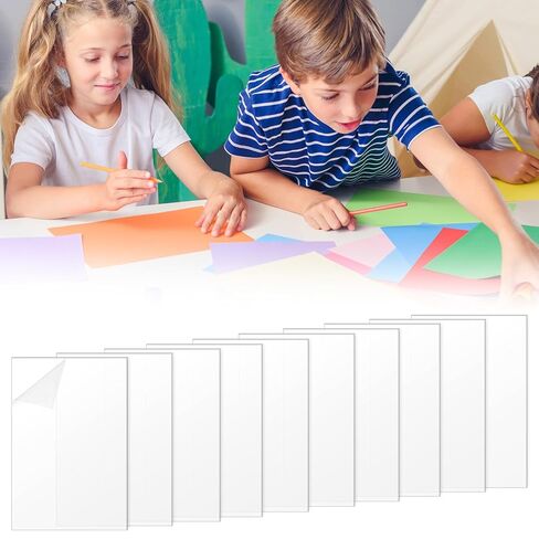 QWORK 10 Pack Clear Acrylic Sheets 8x12" - 2mm Thick, Acrylic Panels for DIY Display Projects, Photo Frames in Saudi Arabia