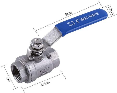 1/2'' NPT Full Port 2 Way Lever Stainless Steel SS304 Two Pieces Ball Valve WOG1000 Pipe Valve in Kuwait