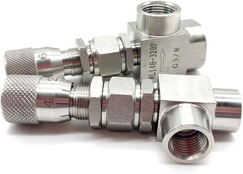 304 Stainless Steel Right Angle Type regulating Valve Female Thread 1/4" 3/8" 1/2" Micrometering Valve with Scale(3/8") in Kuwait