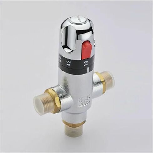 1PCS G1/2" G3/4" G1 Brass Thermostatic Valve Solar Thermostatic Water Mixing Valve Thermostatic Control Valve(1/2") in Kuwait