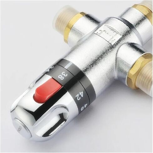 1PCS G1/2" G3/4" G1 Brass Thermostatic Valve Solar Thermostatic Water Mixing Valve Thermostatic Control Valve(1/2") in Kuwait