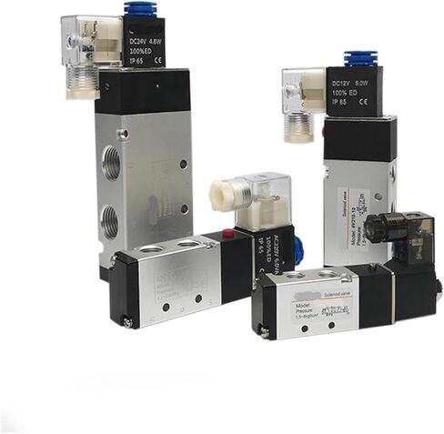 1PCS 4V110-06 4V210-08 4V310-10 4V410-15 Electromagnetic Two-Position Five-Way Pneumatic Valve 1/4 DC12V DC24V Solenoid Valve 5/2(DC12V,4V110-06) in Kuwait