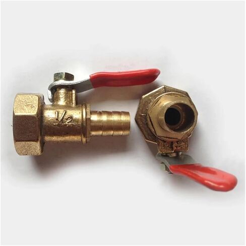 1 قطعة 6 8 10 12 مللي متر خرطوم بارب 1/8 ''1/2'' 1/4 ''أنثى تركيب النحاس المناسب مقرنة محول النحاس بارب الكرة صمام (1/8 "، 12 مللي متر) in Saudi Arabia