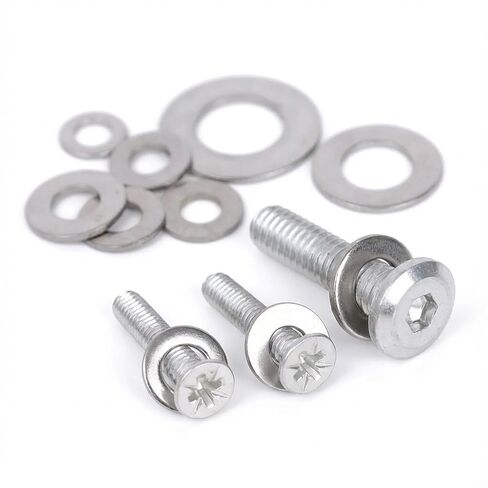 180pcs Stainless Steel Flat Washer Assortment, Metric M2 to M10 Metal Sealing Rings, Polished Spacer Kit for Screws Bolts and DIY Repair in Saudi Arabia