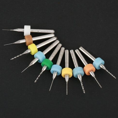 0 3 1 2mm Tungsten Drill Bit Hard Alloy Micro Drill Bit Set Tool Micro for CNC Engraving of PCB Printed Circuit Board Stone Chips and Jewelry 10pcs in Kuwait