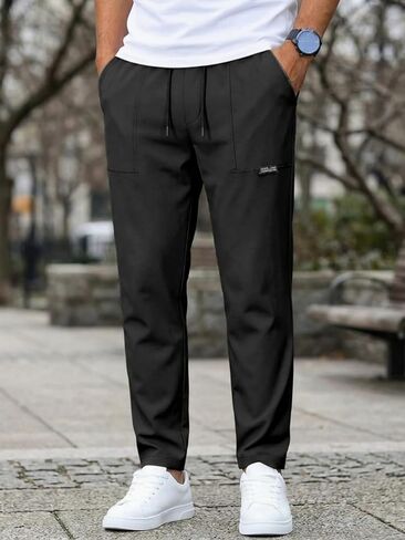 Men's Athletic Pants Elastic Waist with Pockets Gym Workout in Saudi Arabia