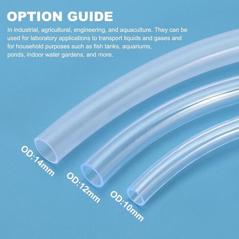 أنابيب فينيل PVC من PATIKIL، مقاس 9/16 بوصة معرف × 11/16 بوصة OD أنبوب بلاستيكي شفاف مرن مع مشبكين للخرطوم، أنبوب خط خرطوم لأنابيب الفينيل الصناعية متعددة الأغراض، 33 قدمًا in Kuwait