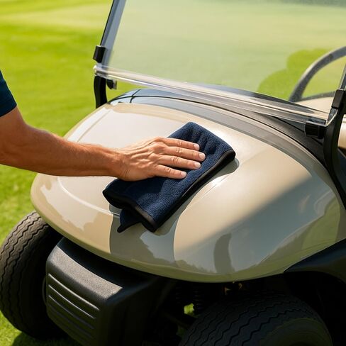 4 Pcs Golf Cart Cleaner Kit, Golf Cart Body Windshield Polish Cleaner with Cleaning Brush Towels, Removes Hard Water Stains, Battery Acid, Grease, Lubricates & Rust Proofs in Saudi Arabia
