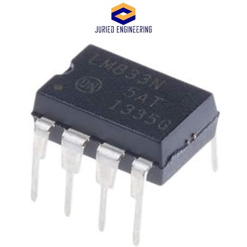 على أشباه الموصلات LM833NG IC مضخم تشغيل صوتي مزدوج عالي السرعة Op-Amp مع مقابس DIP ودبابيس اتصال مستديرة آليًا وفتحات الملعب 2.54 مم DIP-8 صديقة للوحة الخبز (عبوة من 5) in Kuwait