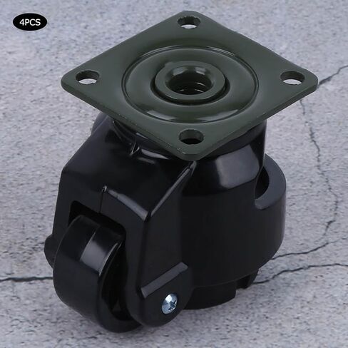 4pcs Retractable Leveling Machine Casters,Leveling Caster,GD‑40F Heavy Duty Leveling Casters with Nylon Wheel Black in Saudi Arabia