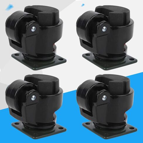 4pcs Retractable Leveling Machine Casters,Leveling Caster,GD‑40F Heavy Duty Leveling Casters with Nylon Wheel Black in Saudi Arabia