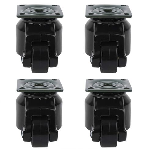 4pcs Retractable Leveling Machine Casters,Leveling Caster,GD‑40F Heavy Duty Leveling Casters with Nylon Wheel Black in Saudi Arabia