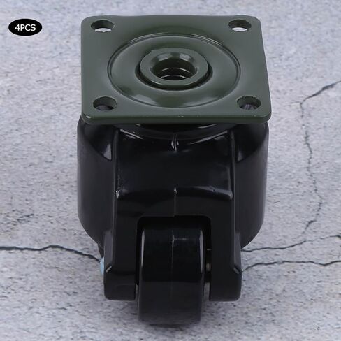 4pcs Retractable Leveling Machine Casters,Leveling Caster,GD‑40F Heavy Duty Leveling Casters with Nylon Wheel Black in Saudi Arabia