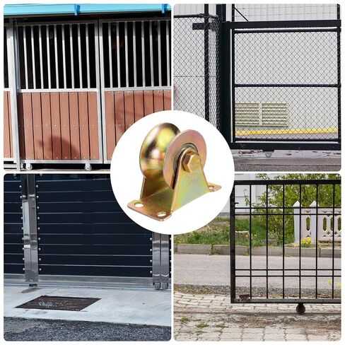 MECCANIXITY 4Pack U Groove Wheel، 2 "dia. عجلات بوابة منزلقة فولاذية تحميل 330 رطل عجلة صلبة مع قوس للمسار المقلوب بوابة المتداول الآلات الصناعية سلك حبل السكك الحديدية، مطلي ملون in Saudi Arabia