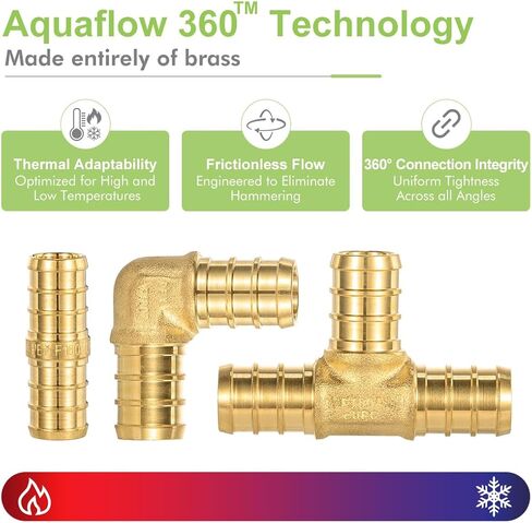 مجموعة تركيبات Pex Combo Pex 30 قطعة من ORIANSE مقاس 1/2 بوصة، 10 وصلات توصيل على شكل كوع، 20 قطعة من الحلقات النحاسية لأنابيب Pex-B مع مشبك من الفولاذ المقاوم للصدأ أو وصلة حلقة نحاسية، بدون نحاس الرصاص، ASTM F1807 in Kuwait