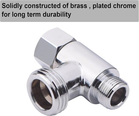 محول تي شيرت ثلاثي الاتجاهات، 3/8 بوصة × 3/8 بوصة × G1/2 ذكر، صمام نحاسي إضافي مع لمسة نهائية من الكروم، موصل خط المياه بزاوية إيقاف للبيديت، الصنبور، المرحاض، غسالة الأطباق in Kuwait