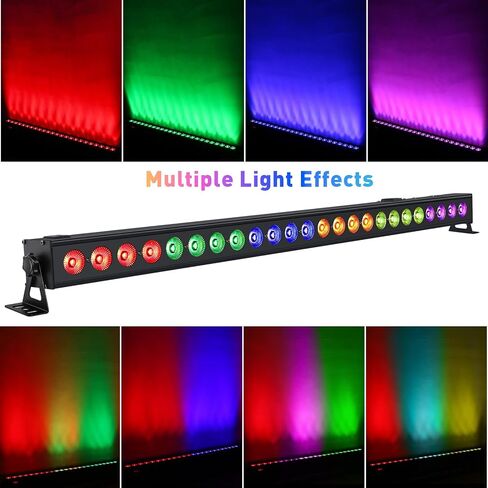 شريط ضوء غسيل المرحلة LED: مصباح غسيل OPPSK 96W 24LED RGBA | وظيفة المطاردة، تشغيل تلقائي للصوت، تحكم DMX المنشط | لإضاءة المسرح لحفلات الزفاف في الكنيسة DJ in Kuwait