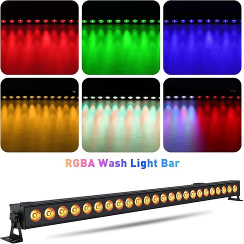 شريط ضوء غسيل المرحلة LED: مصباح غسيل OPPSK 96W 24LED RGBA | وظيفة المطاردة، تشغيل تلقائي للصوت، تحكم DMX المنشط | لإضاءة المسرح لحفلات الزفاف في الكنيسة DJ in Kuwait