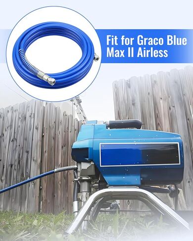 240793 خرطوم بخاخ طلاء بدون هواء مناسب لـ Graco BlueMax II أنبوب ألياف مرنة بدون هواء بخاخ طلاء عالمي عالي الضغط 1/4 بوصة 25 قدم in Kuwait