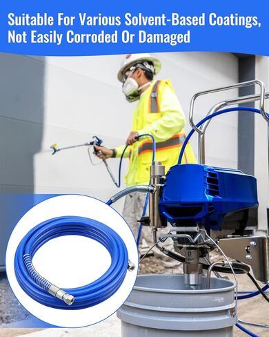 240793 خرطوم بخاخ طلاء بدون هواء مناسب لـ Graco BlueMax II أنبوب ألياف مرنة بدون هواء بخاخ طلاء عالمي عالي الضغط 1/4 بوصة 25 قدم in Kuwait