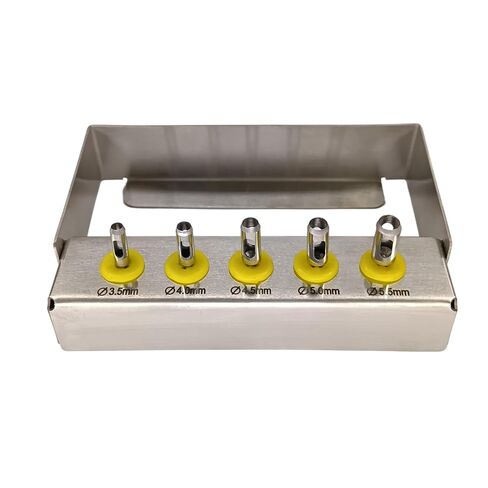 طقم مناديل طب الأسنان – 5 قطع – مقاسات 3.5 مم إلى 5.5 مم – ستانلس ستيل in Kuwait