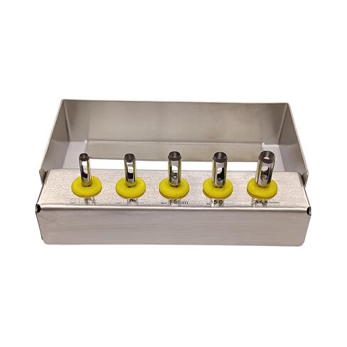 طقم مناديل طب الأسنان – 5 قطع – مقاسات 3.5 مم إلى 5.5 مم – ستانلس ستيل in Kuwait