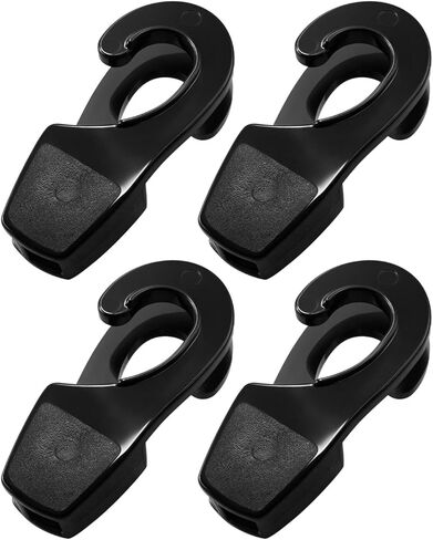 25mm One-Handed Boat Fender Hanger, 4 Pcs Boat Rail Fender Hangers, Boat Fender Clips for Boat Bumpers, Black in Saudi Arabia