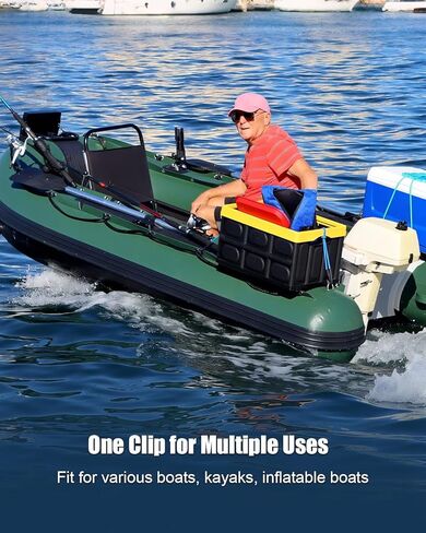 25mm One-Handed Boat Fender Hanger, 4 Pcs Boat Rail Fender Hangers, Boat Fender Clips for Boat Bumpers, Black in Saudi Arabia