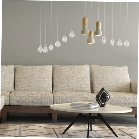 SEWACC 12Pcs Crystal Lamp Accessories for Chandelier Decoration High Transparency Crystal Chandelier Parts for DIY Lighting and Ambiance Enhancement in Saudi Arabia