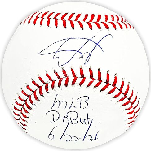 Wander Franco الموقع الرسمي M.L.B Baseball Tampa Bay Rays "M.L.B Debut 6/22/22" JSA Stock #215878 in Saudi Arabia