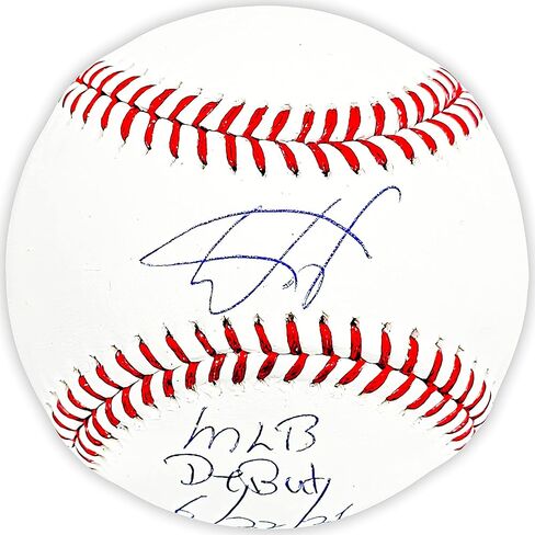 Wander Franco الموقع الرسمي M.L.B Baseball Tampa Bay Rays "M.L.B Debut 6/22/22" JSA Stock #215878 in Saudi Arabia