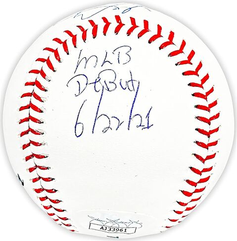 Wander Franco الموقع الرسمي M.L.B Baseball Tampa Bay Rays "M.L.B Debut 6/22/22" JSA Stock #215878 in Saudi Arabia