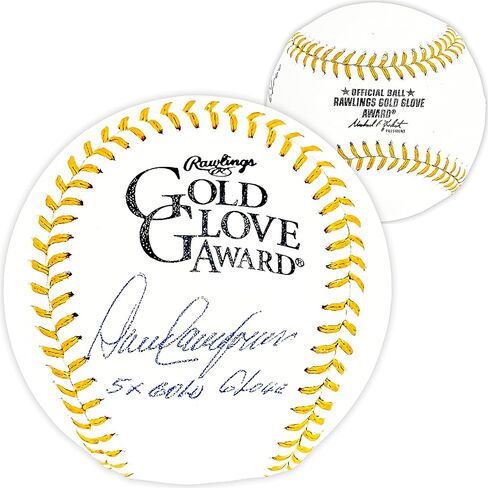 Dave Concepcion Autographed Official Gold Glove Logo M.L.B Baseball Reds "5X Golden Glove" Beckett BAS Witness Stock #215694 in Saudi Arabia