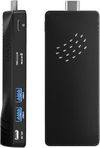 Mini PC Stick، Win 11 Celeron J4105 8GB RAM 128GB eMMC 2.7 جيجا هرتز، USB-C كمبيوتر مكتبي بدون مروحة، USB 3.0 X 2، RJ45 Gigabit Ethernet 4K 60 هرتز، WiFi BT 5.2، HDMI 2.0 للأعمال والمنزل والمكتب in Kuwait