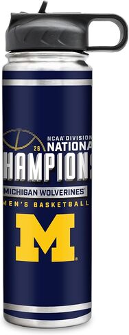 كأس من الفولاذ المقاوم للصدأ مع غطاء من Rico Industries NCAA Michigan Wolverines 2026 للرجال لكرة السلة الوطنية سعة 22oz - رائع للقهوة أو الشاي أو الماء أو الكوكتيلات in Saudi Arabia