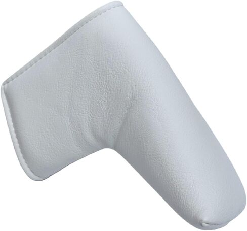 Golf Putter Cover Magnetic, PU Leather Putter Head Cover Protects Golf Club Black or White in Saudi Arabia