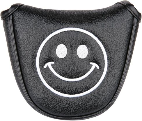 Golf Club Mallet Putter Head Cover Soft Leather with Embroidery Magnetic Closure in Saudi Arabia